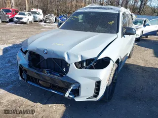 2025 BMW X5 M60i with VIN 5UX33EU08S9X68091, listed as a IAAI auction lot 41246321 with 10 mi miles. Bid and sale history available at carsss.com. Image 6.