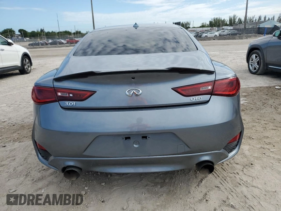 2017 Infiniti Q60 Premium with VIN JN1EV7EK4HM363368, listed as a Copart auction lot 63076615 with 77,198 mi miles and Salvage title. Bid and sale history available at DreamBid. Image 6.