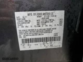 2017 Ford Edge SEL with VIN 2FMPK4J98HBC28234, listed as a Copart auction lot 42198525 with 0 mi miles and Non Repairable. Bid and sale history available at carsss.com. Image 14.