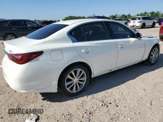 2021 Infiniti Q50 Pure with VIN JN1EV7AP6MM701378, listed as a Copart auction lot 52133875 with 87,293 mi miles and Salvage Title. Bid and sale history available at DreamBid. Image 3.