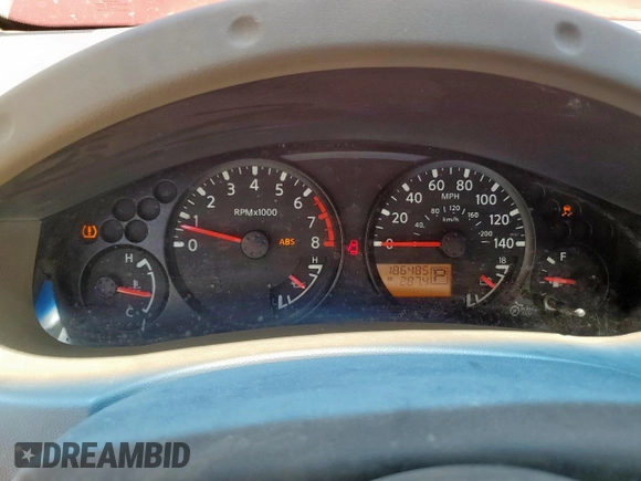 2012 Nissan Frontier SV with VIN 1N6AD0ER3CC434817, listed as a Copart auction lot 60670635 with 186,485 mi miles and Salvage title. Bid and sale history available at DreamBid. Image 9.