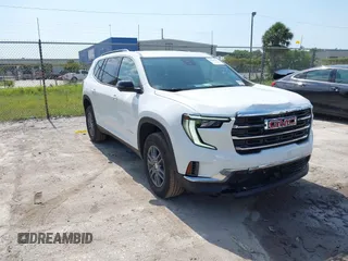 2025 GMC Acadia FWD Elevation z VIN 1GKENKRS2SJ161183, wystawiony jako IAAI lot #42344511 z przebiegiem 9075 mil mil oraz . Historia ofert i sprzedaży dostępna na DreamBid. Obrazek 1.