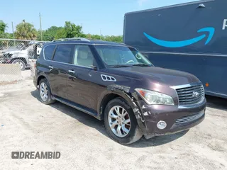 2011 Infiniti QX56 7-passenger with VIN JN8AZ2NF9B9502706, listed as a IAAI auction lot 42229196 with Not Provided miles and . Bid and sale history available at DreamBid. Image 1.