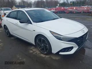2023 Hyundai Elantra N Line z VIN KMHLR4AFXPU431201, wystawiony jako IAAI lot #41958900 z przebiegiem 38 539 mil mil oraz . Historia ofert i sprzedaży dostępna na DreamBid. Obrazek 1.