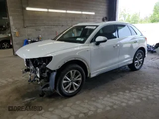 2021 Audi Q3 S line Premium z VIN WA1DECF33M1100304, wystawiony jako Copart lot #58722335 z przebiegiem 26 043 mil mil oraz Szkoda całkowita • Salvage title. Historia ofert i sprzedaży dostępna na DreamBid. Obrazek 1.