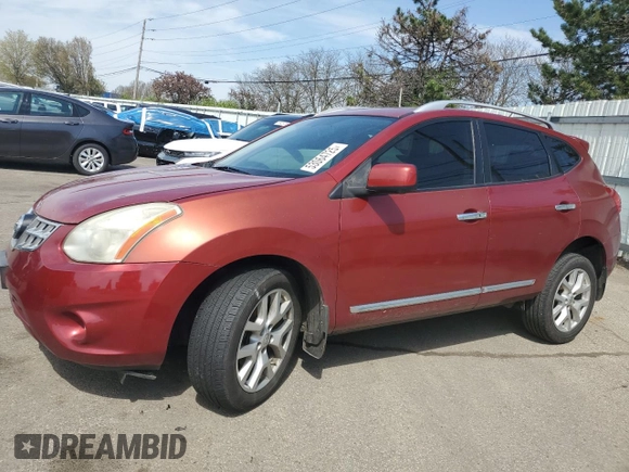 2012 Nissan Rogue S with VIN JN8AS5MV6CW413693, listed as a Copart auction lot 53064725 with 144,178 mi miles and Salvage Title. Bid and sale history available at DreamBid. Image 1.