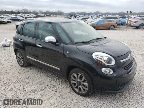 2017 FIAT 500L Lounge with VIN ZFBCFACH1HZ040164, listed as a Copart auction lot 47177495 with 35,209 mi miles and Salvage Title. Bid and sale history available at DreamBid. Image 4.