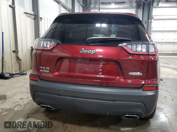 2021 Jeep Cherokee Latitude Lux with VIN 1C4PJMMXXMD225132, listed as a Copart auction lot 54226545 with 48,986 mi miles and Salvage title. Bid and sale history available at DreamBid. Image 6.