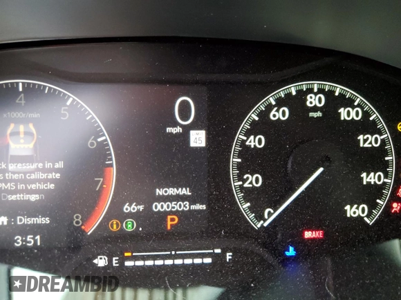 2025 Honda Civic Sedan Sport with VIN 2HGFE2F51SH501246, listed as a Copart auction lot 44232895 with 503 mi miles and Salvage Title. Bid and sale history available at carsss.com. Image 9.