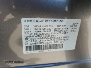 2022 Acura MDX with VIN 5J8YE1H31NL006356, listed as a Copart auction lot 81916534 with 35,638 mi miles and Salvage Title. Bid and sale history available at carsss.com. Image 15.