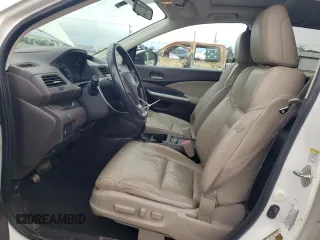 2013 Honda CR-V EX-L z VIN 5J6RM4H77DL001777, wystawiony jako Copart lot #54986735 z przebiegiem 157 113 mil mil oraz Szkody całkowita. Historia ofert i sprzedaży dostępna na DreamBid. Obrazek 7.