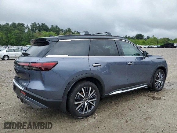 2024 Infiniti QX60 Autograph with VIN 5N1DL1HUXRC341919, listed as a Copart auction lot 54570865 with 14,027 mi miles and Salvage title. Bid and sale history available at DreamBid. Image 3.