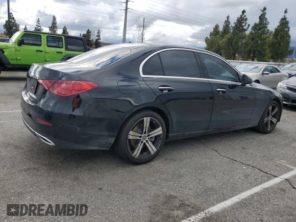 2023 Mercedes-Benz C 300 with VIN W1KAF4GB1PR071219, listed as a Copart auction lot 48556705 with 22,017 mi miles and Salvage Title. Bid and sale history available at carsss.com. Image 3.