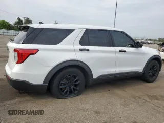 2021 Ford Explorer with VIN 1FMSK7BH6MGB14172, listed as a Copart auction lot 55282145 with 53,884 mi miles and Salvage title. Bid and sale history available at DreamBid. Image 3.