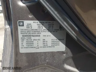 2011 Buick Enclave CXL-2 with VIN 5GAKVCED1BJ336505, listed as a IAAI auction lot 42091184 with 125,058 mi miles. Bid and sale history available at carsss.com. Image 9.