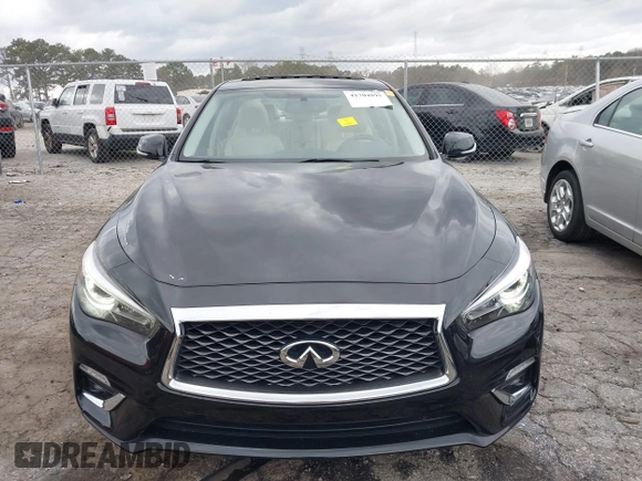 2018 Infiniti Q50 Sport with VIN JN1EV7AP4JM350322, listed as a IAAI auction lot 41704895 with 117,408 mi miles and . Bid and sale history available at carsss.com. Image 12.