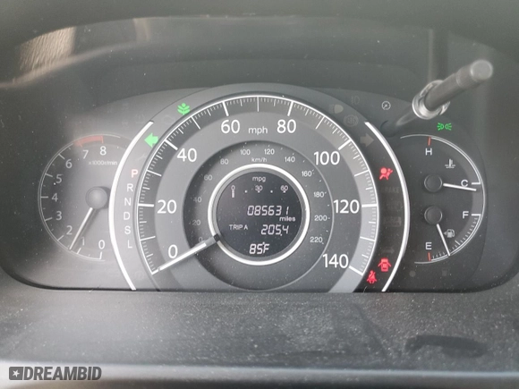 2016 Honda CR-V EX with VIN 5J6RM3H51GL015011, listed as a Copart auction lot 52213525 with 85,631 mi miles and Salvage Title. Bid and sale history available at carsss.com. Image 9.