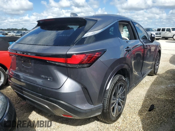 2023 Lexus RX with VIN 2T2BBMCA7PC001561, listed as a Copart auction lot 74133804 with 17,180 mi miles and Non Repairable. Bid and sale history available at carsss.com. Image 3.