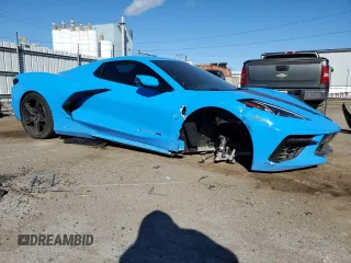 2022 Chevrolet Corvette 3LT with VIN 1G1YC3D48N5122827, listed as a Copart auction lot 75023074 with 22,424 mi miles and Salvage Title. Bid and sale history available at carsss.com. Image 4.