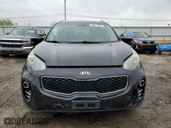 2017 Kia Sportage EX with VIN KNDPNCAC7H7151575, listed as a Copart auction lot 55811405 with 185,728 mi miles and Salvage title. Bid and sale history available at DreamBid. Image 5.