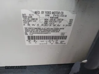 2011 Ford Explorer with VIN 1FMHK8B85BGA69111, listed as a IAAI auction lot 42574667 with 288,841 mi miles and . Bid and sale history available at DreamBid. Image 9.