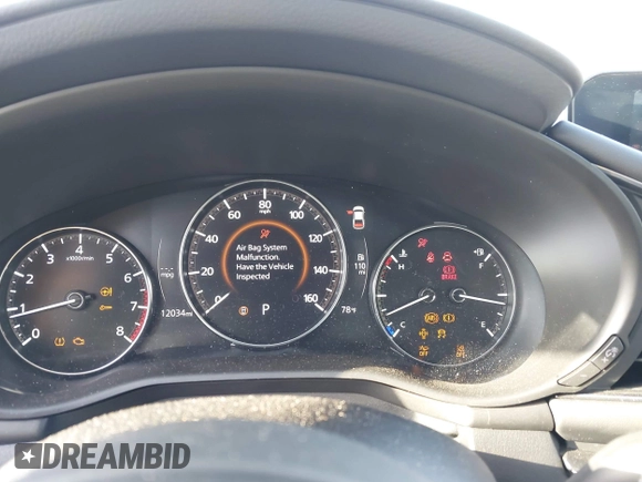 2025 Mazda 3 S Preferred with VIN 3MZBPACM2SM454885, listed as a IAAI auction lot 42502627 with 12,034 mi miles and . Bid and sale history available at DreamBid. Image 7.