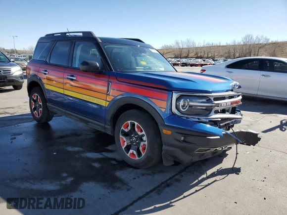 2024 Ford Bronco with VIN 3FMCR9K65RRF36699, listed as a Copart auction lot 48768955 with 10,050 mi miles and Salvage title. Bid and sale history available at DreamBid. Image 4.