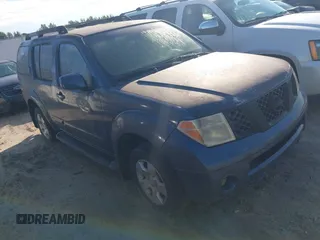 2005 Nissan Pathfinder LE with VIN 5N1AR18U25C791480, listed as a IAAI auction lot 42846759 with 176,354 mi miles and . Bid and sale history available at DreamBid. Image 1.