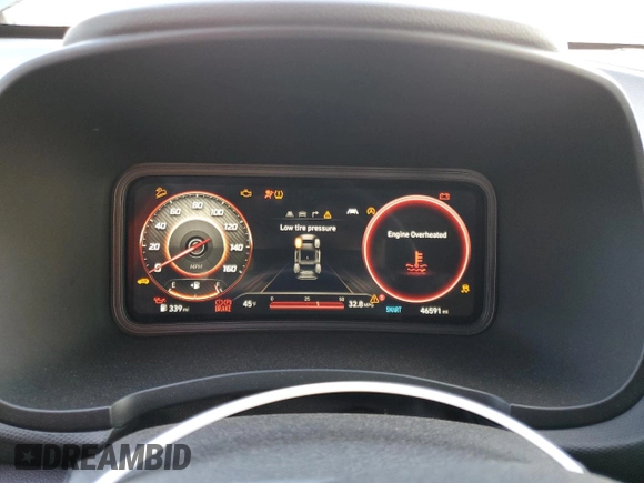 2023 Hyundai Kona N Line with VIN KM8K33A38PU020361, listed as a Copart auction lot 83673054 with 46,591 mi miles and Salvage Title. Bid and sale history available at carsss.com. Image 9.