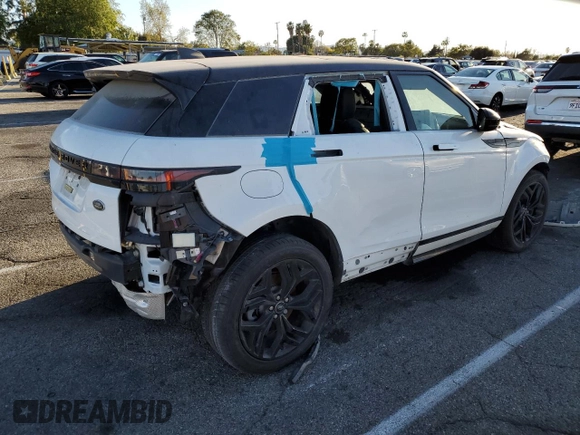 2023 Land Rover Range Rover Evoque Dynamic SE with VIN SALZL2FX2PH222607, listed as a Copart auction lot 47630765 with 15,882 mi miles and Salvage Title. Bid and sale history available at carsss.com. Image 3.