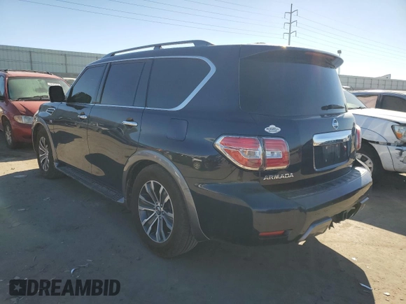 2020 Nissan Armada SL with VIN JN8AY2NCXLX518841, listed as a Copart auction lot 80346634 with 0 mi miles and Salvage Title. Bid and sale history available at carsss.com. Image 2.
