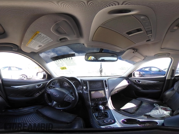 2014 Infiniti Q50 with VIN JN1BV7AP8EM679470, listed as a IAAI auction lot 41575121 with 84,880 mi miles. Bid and sale history available at carsss.com. Image 18.