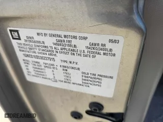 2003 Chevrolet TrailBlazer EXT LT with VIN 1GNES16S536237915, listed as a Copart auction lot 77252354 with 185,508 mi miles and Clean Title. Bid and sale history available at carsss.com. Image 10.