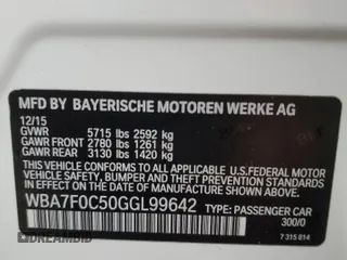 2016 BMW 7 Series 750i with VIN WBA7F0C50GGL99642, listed as a Copart auction lot 64986753 with 69,531 mi miles. Bid and sale history available at carsss.com. Image 12.