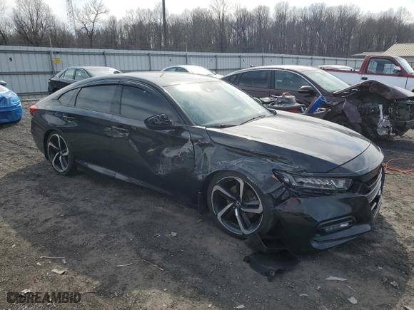 2018 Honda Accord Sedan Sport 1.5T with VIN 1HGCV1F37JA217418, listed as a Copart auction lot 46510505 with 92,022 mi miles and Salvage Title. Bid and sale history available at carsss.com. Image 4.