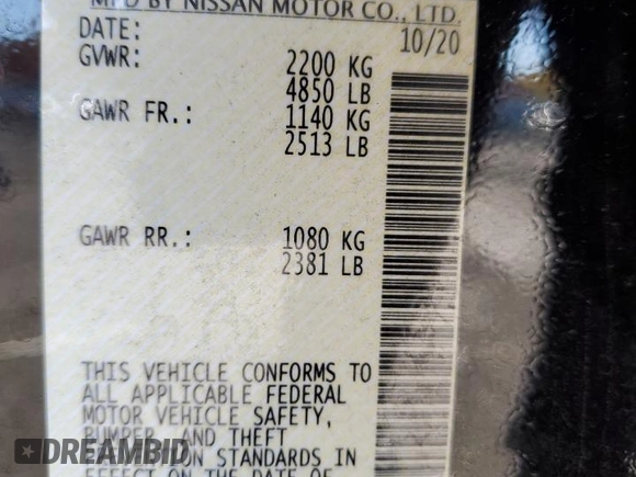 2020 Nissan LEAF SV Plus with VIN 1N4BZ1CP4LC311260, listed as a Copart auction lot 78958284 with 33,684 mi miles and Salvage Title. Bid and sale history available at DreamBid. Image 14.