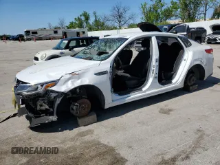 2019 Kia Optima LX z VIN 5XXGT4L33KG301253, wystawiony jako Copart lot #52759855 z przebiegiem Nie podano mil oraz Szkoda całkowita • Salvage title. Historia ofert i sprzedaży dostępna na DreamBid. Obrazek 1.