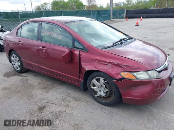 2008 Honda Civic LX with VIN 1HGFA16508L087331, listed as a IAAI auction lot 42163313 with 92,021 mi miles and . Bid and sale history available at DreamBid. Image 1.