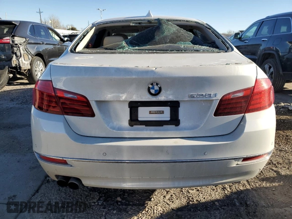 2016 BMW 5 Series 528i with VIN WBA5A5C59GG353844, listed as a Copart auction lot 47310545 with 76,695 mi miles and Salvage Title. Bid and sale history available at carsss.com. Image 6.