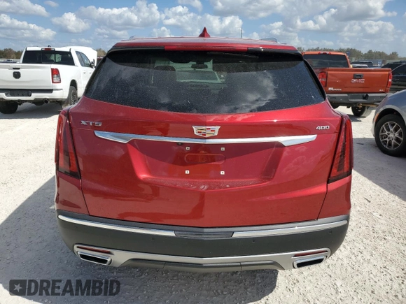 2024 Cadillac XT5 FWD Premium Luxury with VIN 1GYKNCRS3RZ737955, listed as a Copart auction lot 77241674 with 0 mi miles and Salvage Title. Bid and sale history available at carsss.com. Image 6.