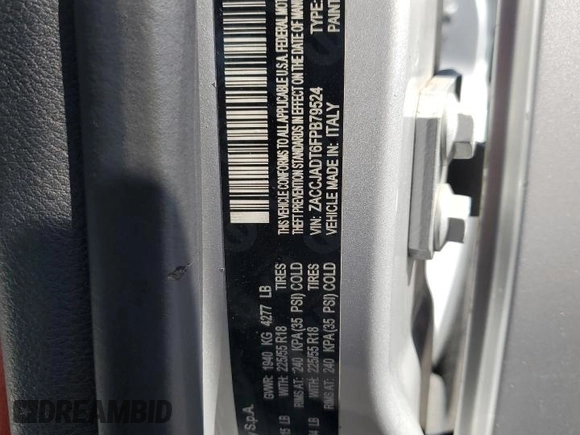 2015 Jeep Renegade Limited z VIN ZACCJADT6FPB79524, wystawiony jako Copart lot #57915315 z przebiegiem 73 810 mil mil oraz Szkoda całkowita • Salvage title. Historia ofert i sprzedaży dostępna na DreamBid. Obrazek 12.