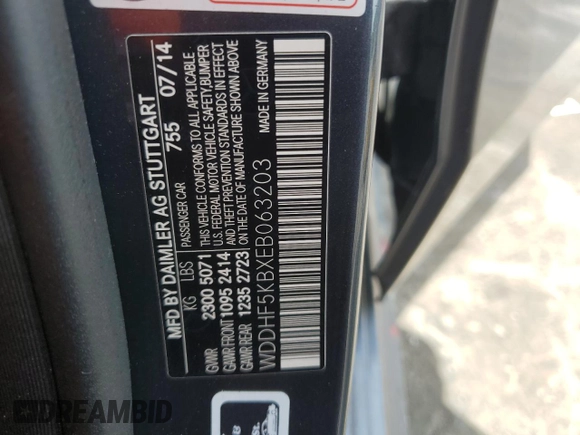 2014 Mercedes-Benz E 350 Sport with VIN WDDHF5KBXEB063203, listed as a Copart auction lot 63674095 with 131,102 mi miles and Clean title. Bid and sale history available at DreamBid. Image 12.