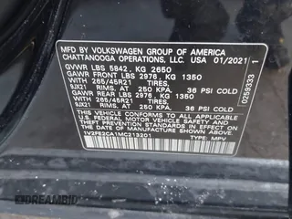 2021 Volkswagen Atlas SEL Premium R-Line z VIN 1V2FE2CA1MC213201, wystawiony jako IAAI lot #41316986 z przebiegiem 36 600 mil mil oraz . Historia ofert i sprzedaży dostępna na DreamBid. Obrazek 9.