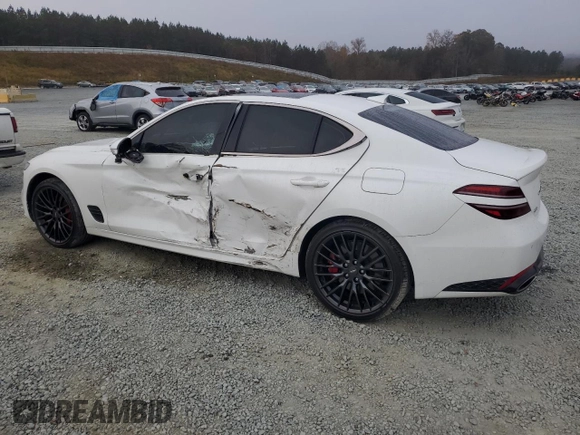 2022 Genesis G70 Launch Edition with VIN KMTG14TE7NU082238, listed as a Copart auction lot 79286854 with 25,071 mi miles and Salvage Title. Bid and sale history available at DreamBid. Image 2.