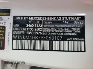 2023 Mercedes-Benz GLC with VIN W1NKM4GB7PF063107, listed as a Copart auction lot 81475854 with 0 mi miles and Salvage Title. Bid and sale history available at carsss.com. Image 13.