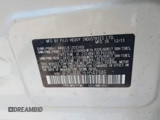 2014 Subaru Forester 2.5i with VIN JF2SJAAC9EH547346, listed as a IAAI auction lot 41900003 with 156,911 mi miles and . Bid and sale history available at DreamBid. Image 9.