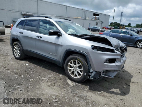 2017 Jeep Cherokee Sport with VIN 1C4PJMAB4HW646802, listed as a Copart auction lot 56667035 with 135,049 mi miles and Salvage title. Bid and sale history available at DreamBid. Image 4.