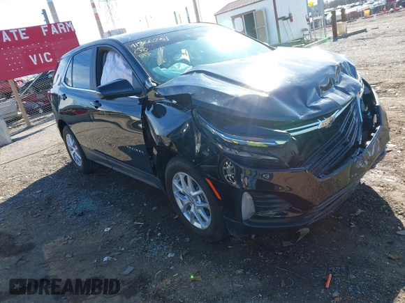 2023 Chevrolet Equinox LT with VIN 3GNAXUEG7PL251910, listed as a IAAI auction lot 41866201 with 15,521 mi miles and . Bid and sale history available at DreamBid. Image 1.