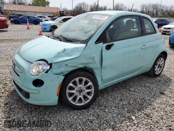 2017 FIAT 500 Pop with VIN 3C3CFFKR6HT694321, listed as a Copart auction lot 52919045 with 46,497 mi miles and Salvage Title. Bid and sale history available at carsss.com. Image 1.