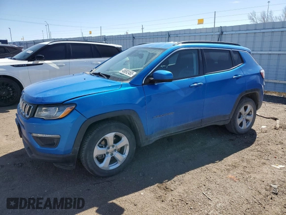 2017 Jeep Compass Latitude with VIN 3C4NJDBB7HT660673, listed as a Copart auction lot 48692465 with 120,397 mi miles and Salvage Title. Bid and sale history available at carsss.com. Image 1.